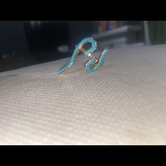 Turquoise boho beaded ring - Picture 2 of 6